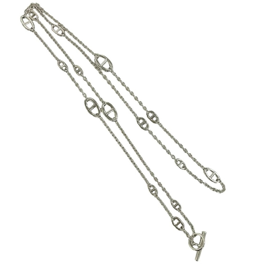 HERMES Silver Necklace
